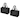 Black Insulated Reusable Grocery Bag Food Delivery Tote Bag Set of 2