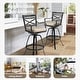 preview thumbnail 16 of 77, Outdoor Patio Bar Stools Aluminum Swivel Bar Chair with Sunbrella Cushion - 21.7 in W x 16.5 in D x 46 in H