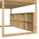 preview thumbnail 33 of 78, Full Size Loft Bed with Slide, Tent, and Storage Shelves - House Frame Kids Bed with Ladder and Car-Shaped Organizer