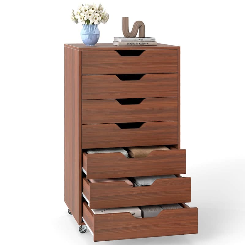 Costway 7-Drawer Chest Mobile File Cabinet Vertical Filing Organizer - See Details