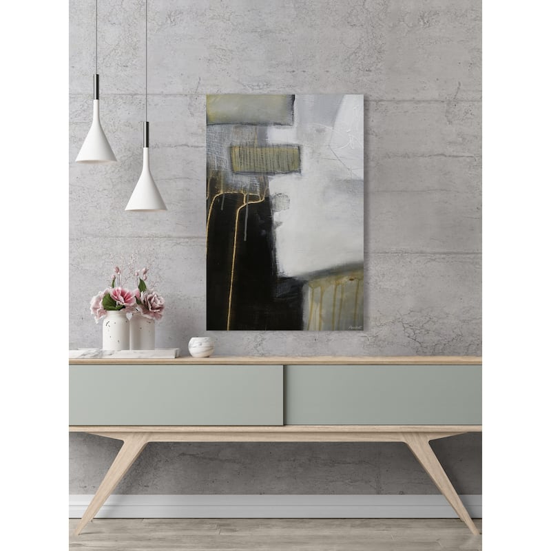 Golden Veins Print on Wrapped Canvas