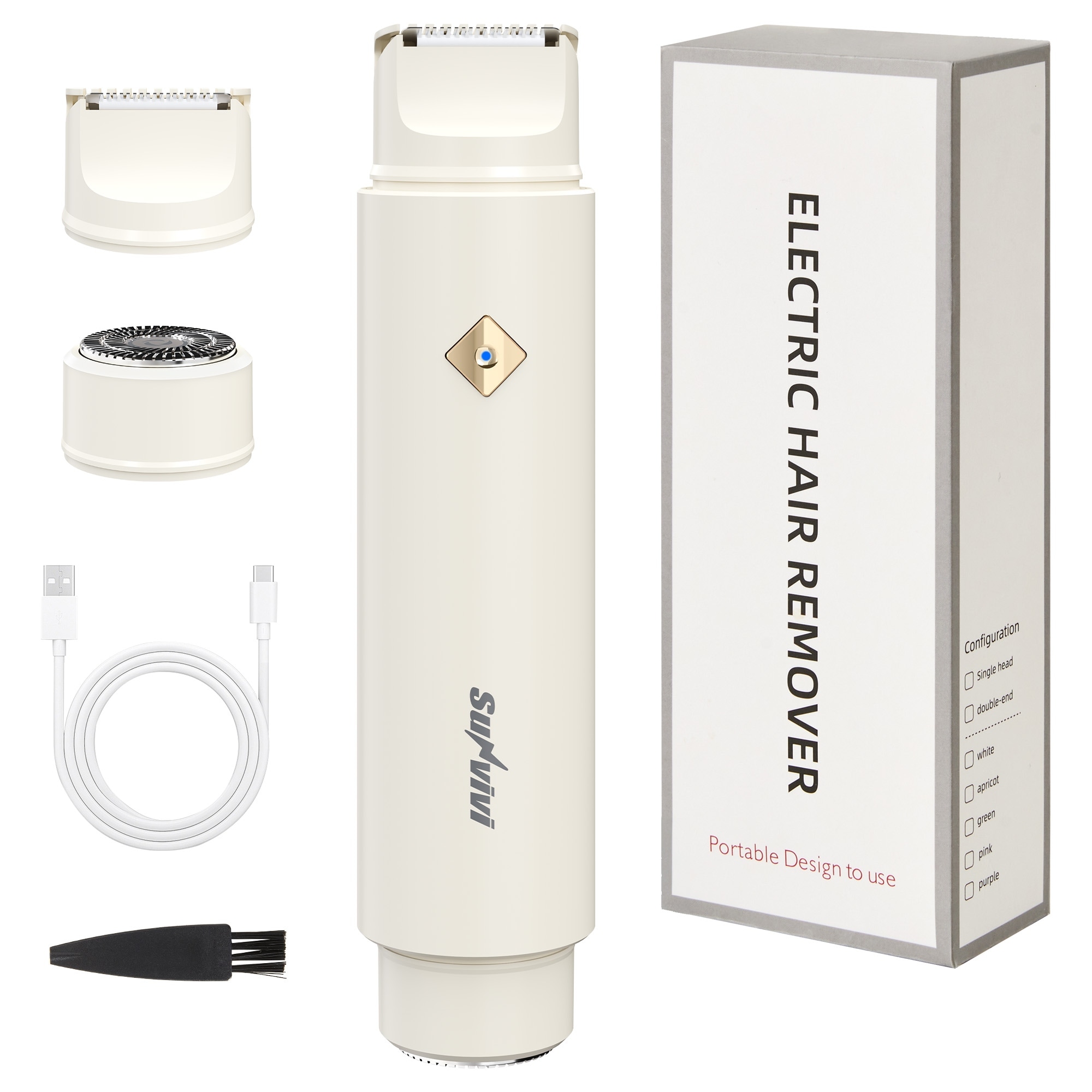 2-in-1 Dual Head Electric Bikini Trimmer for Women