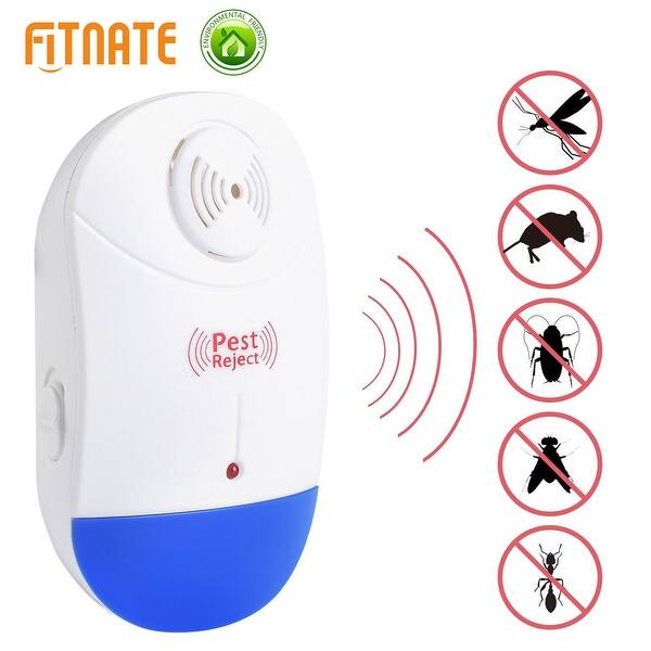 Shop 4 Pack Ultrasonic Pest Repeller Electronic Ultrasound Spiders Mouse Roach Reject Silver M Overstock 31117629