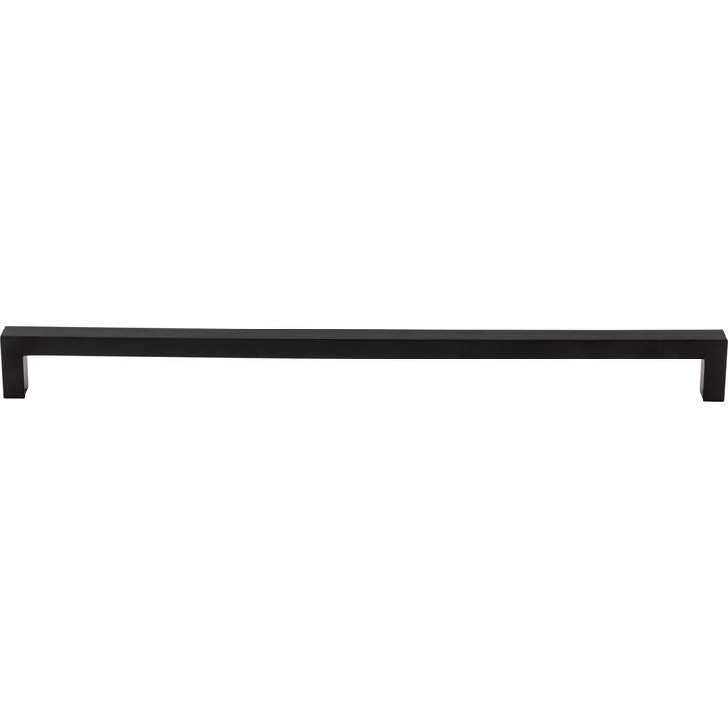 Top Knobs Square 12-5/8 Inch Center to Center Handle Cabinet Pull from - Flat Black