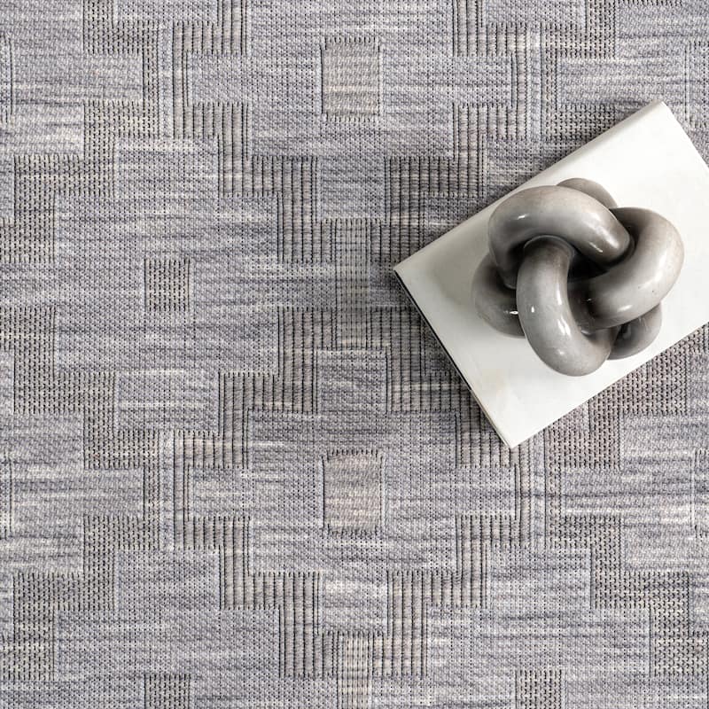 Nuloom Elia SpinClean Casual Geometric Machine Washable Area Rug
