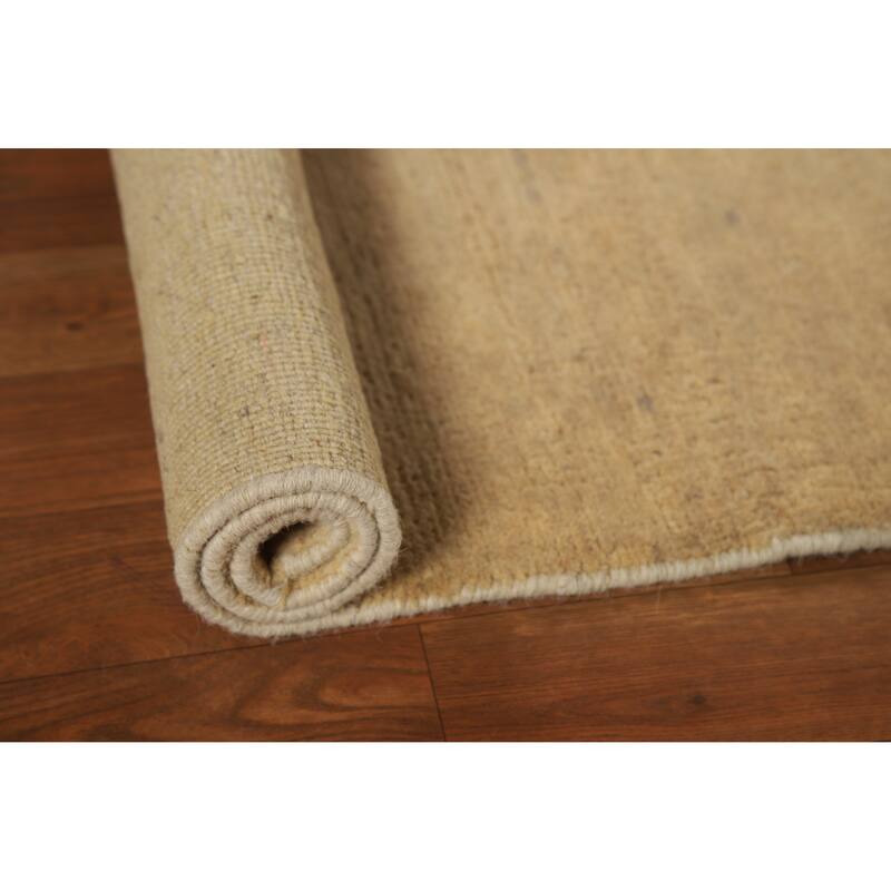 Gabbeh Oriental Foyer Rug Hand-Knotted Solid Wool Carpet - 2'9"x 4'1"