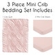 preview thumbnail 2 of 4, Sweet Jojo Designs Blush Pink Shabby Chic Girl 3pc Mini Crib Bedding Set Rose Elegant Ruched Diamonds Classic Princess Harper