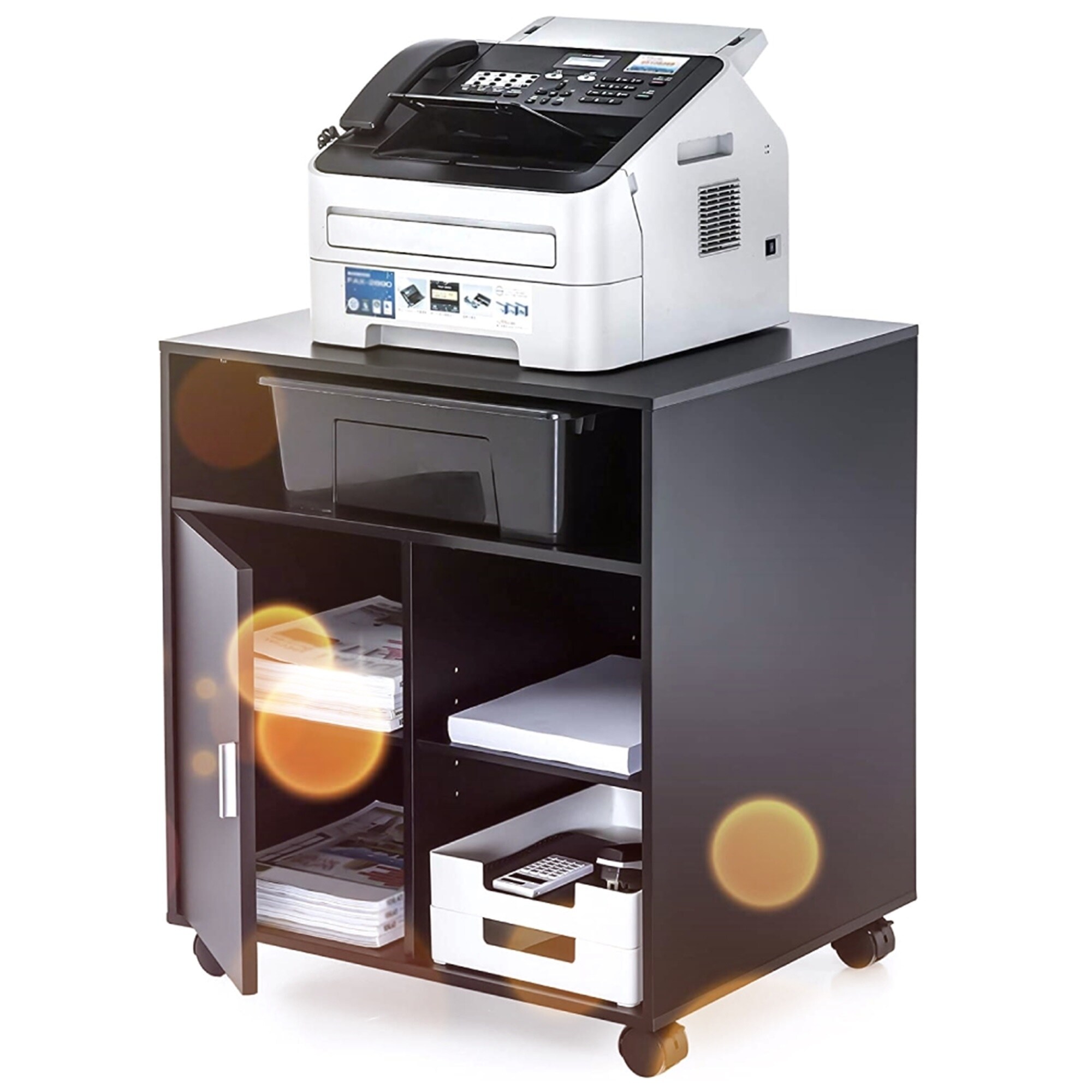 Shop Printer Stand With Storage Office Cabinet Wooden Under Desk Cabinet Overstock 31318763