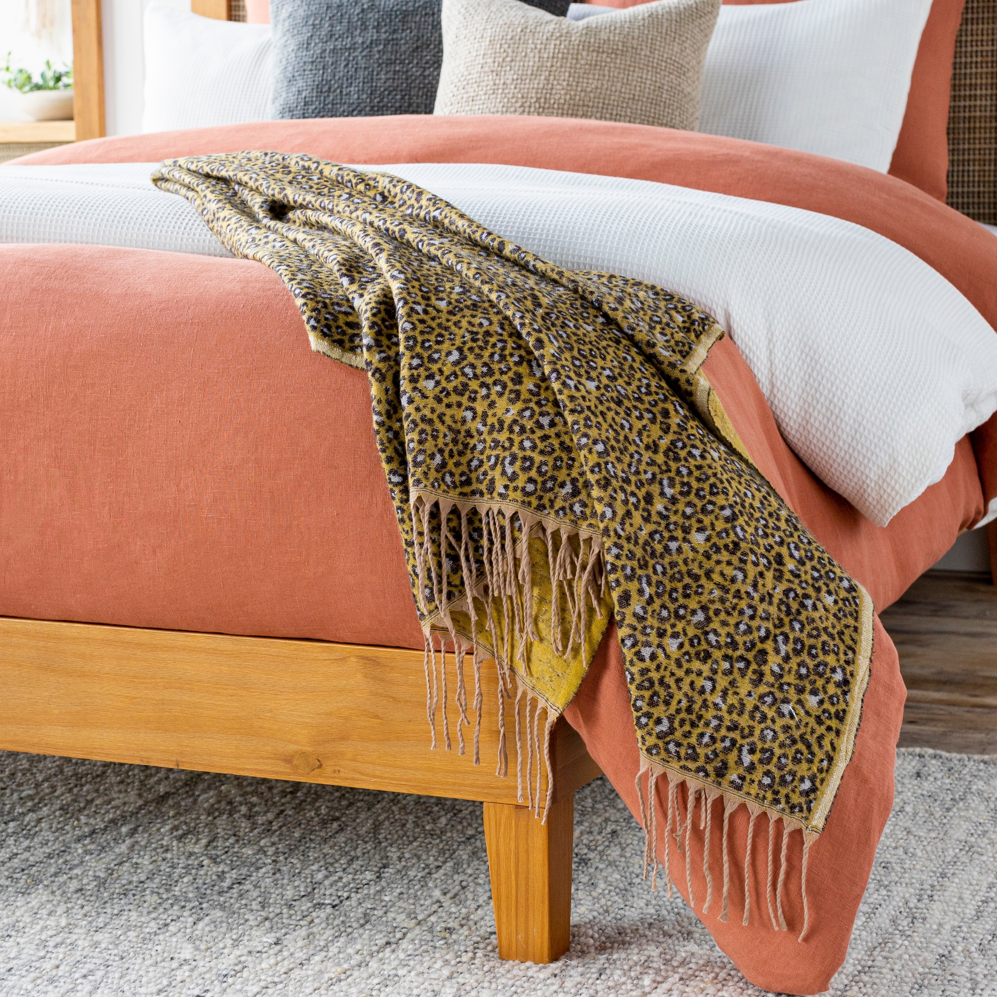 Wilma Animal Print Cotton Blend Throw