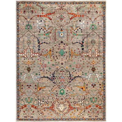 Serapi One-of-a-Kind Hand-Knotted Area Rug - Brown - 9' 0" x 12' 2"