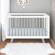 preview thumbnail 8 of 6, HomeRoots Gray and White Solid and Manufactured Wood Standard Three In One Convertible Crib - 54
