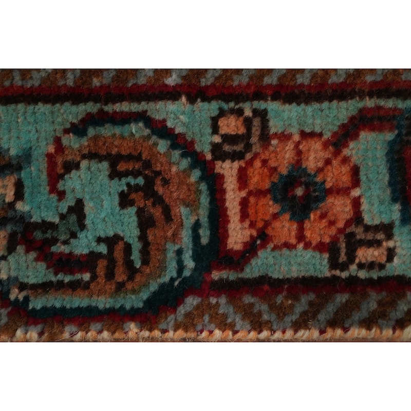 Hand Knotted Oriental 100% Wool Carpet Traditional Floral Red Tabriz Area Rug - 5' 2'' X 3' 1''