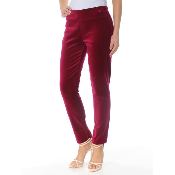 lauren ralph lauren stretch velvet straight pants