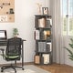 preview thumbnail 27 of 102, 4/5/6 Tiers Round Rotating Bookcase, Revolving Floor Standing Bookshelf Corner Organizer Display