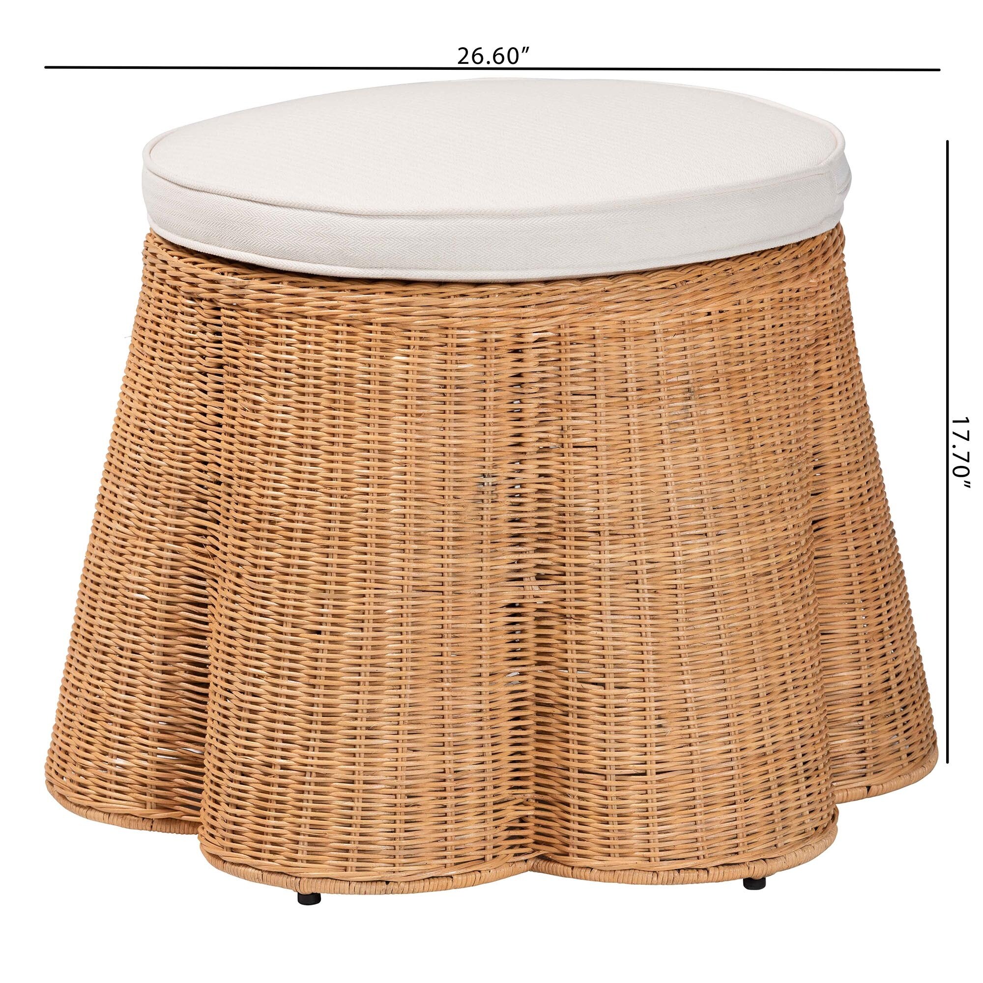 定価7.4万 MOUNTAIN RESEARCH RATTAN OTTOMAN Rattan Ottoman