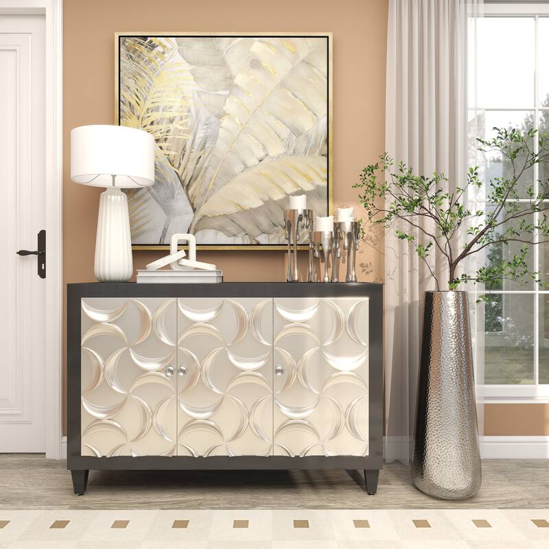 Silver Aluminum Metal Tall Hammered Vase