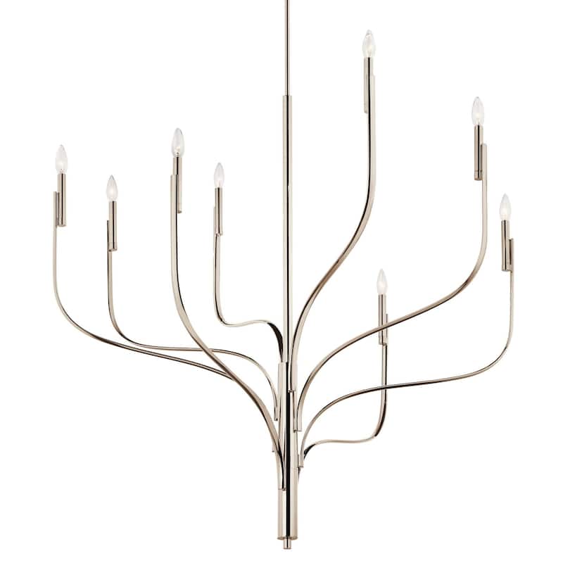 Kichler 52675 Livadia 8 Light 48" Wide Taper Candle Style Chandelier - Polished Nickel