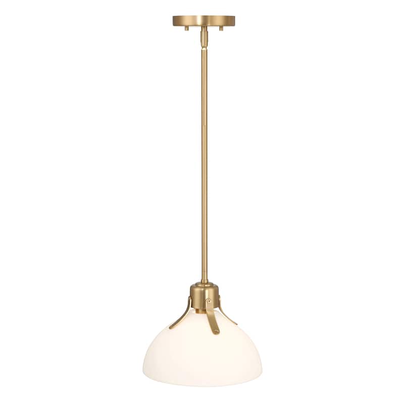 Delano Metal and Etched Glass Ceiling Light - 10.0"L x 10.0"W x 8.4"H