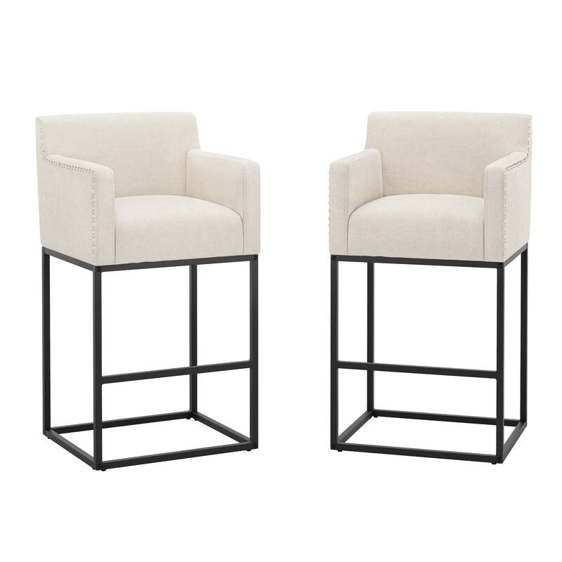 Modern Counter Height Bar Stools Fabric Upholstered Counter Stool