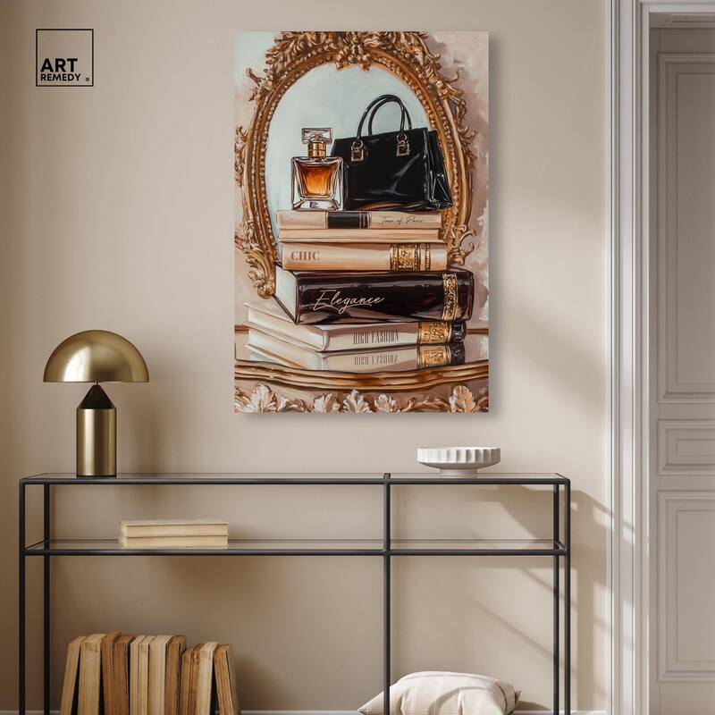 Elegant Glam by the Mirror Canvas by Art Remedy, Gallery Wrapped