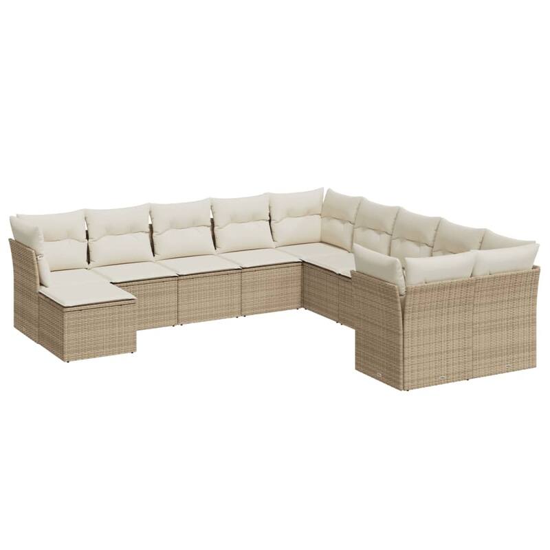 vidaXL Garden Sofa Set Beige - 21.7 x 21.7 x 14.6