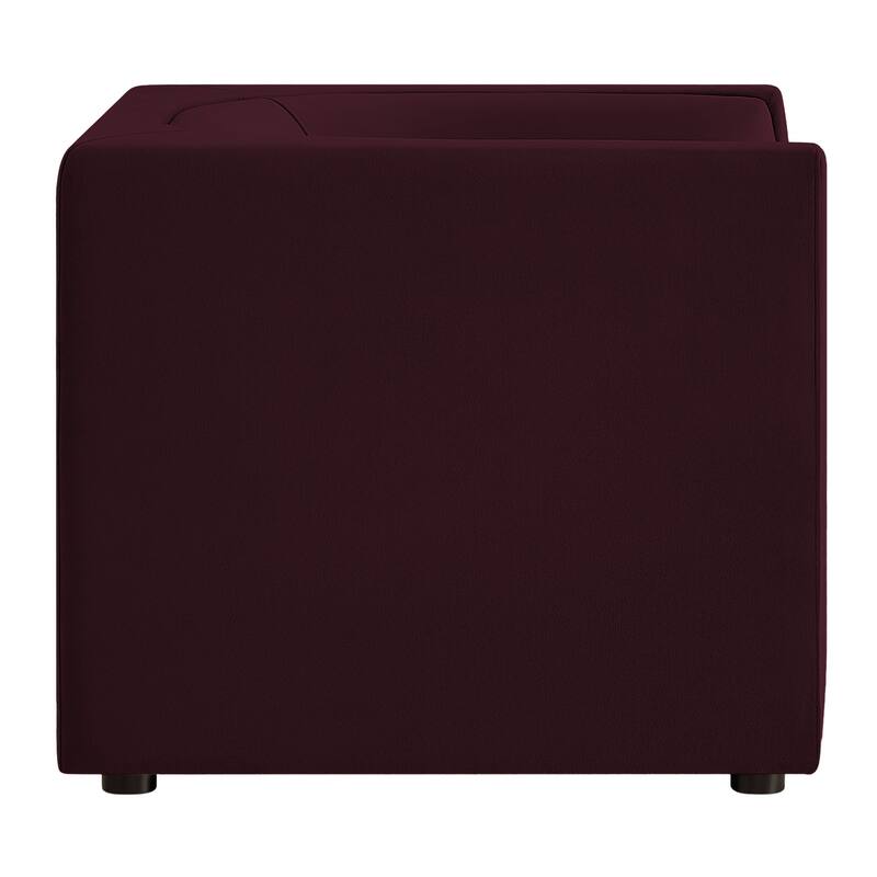 Hilda Curved Back Performance Velvet Armchair