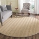 preview thumbnail 126 of 144, SAFAVIEH Natural Fiber Oceana Herringbone Seagrass Rug 8' x 8' Round - Natural/Grey