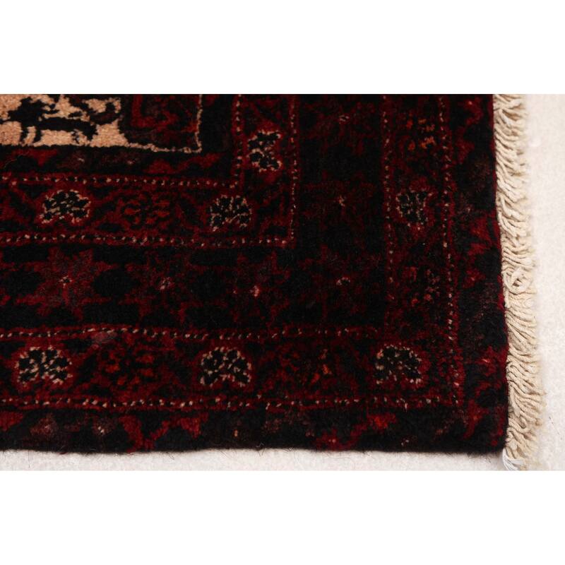 ECARPETGALLERY Hand-knotted Teimani Dark Red Wool Rug - 2'9 x 5'8