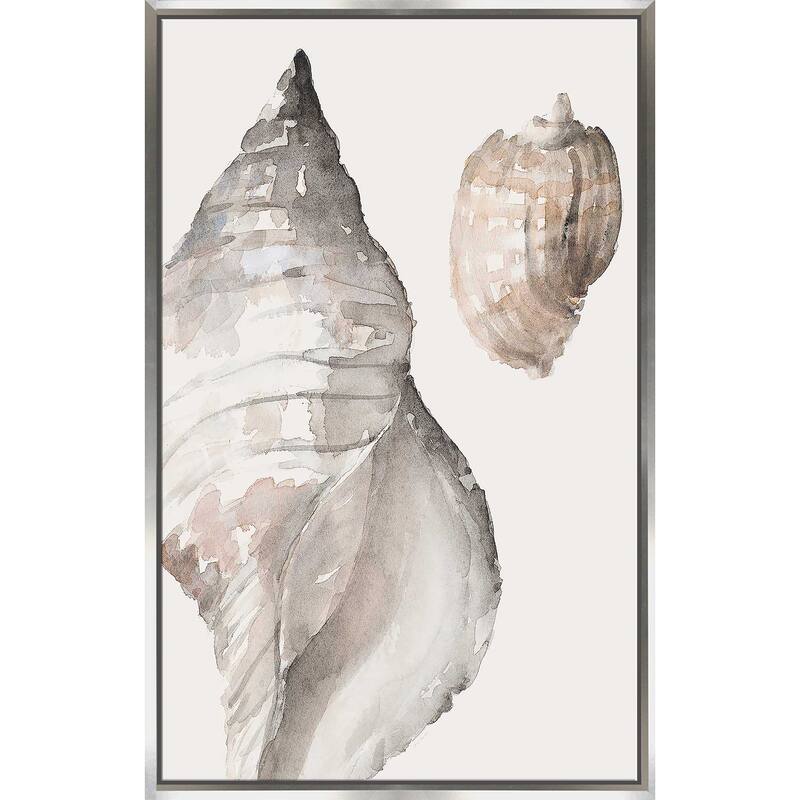 "Tonal Shell on Cream I" Print on Floating Canvas
