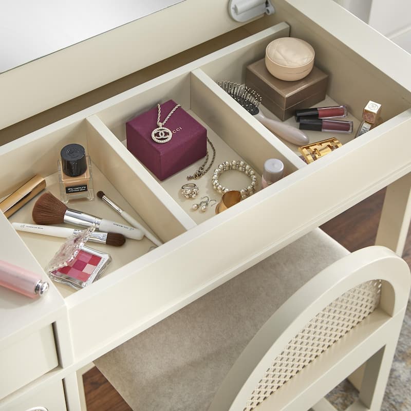Lifestorey Bayview Rattan Vanity Set