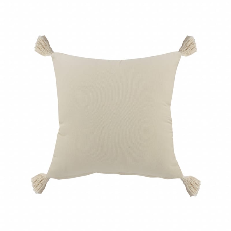 HomeRoots 20" X 20" Raspberry Red And Off-White 100% Cotton Zippered Pillow