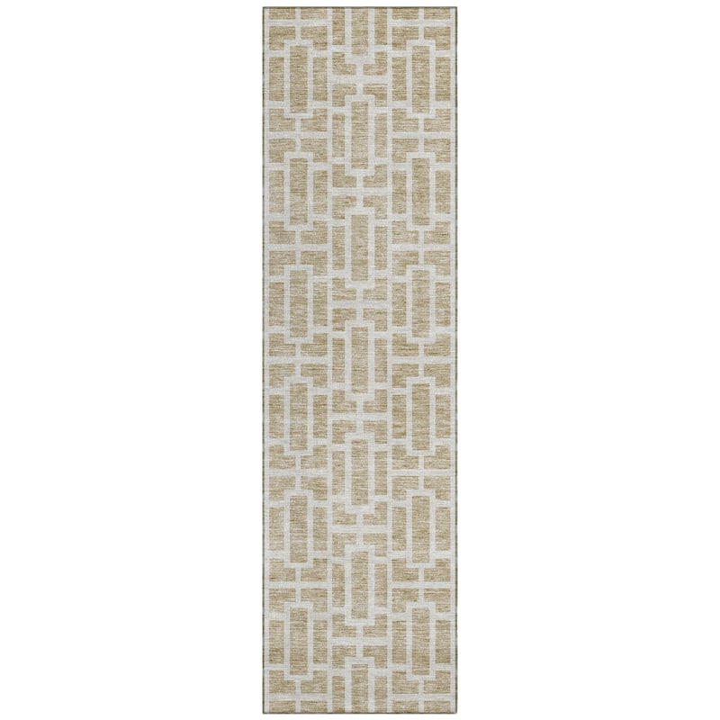 Machine Washable Indoor/ Outdoor Chantille Contemporary Geo Rug