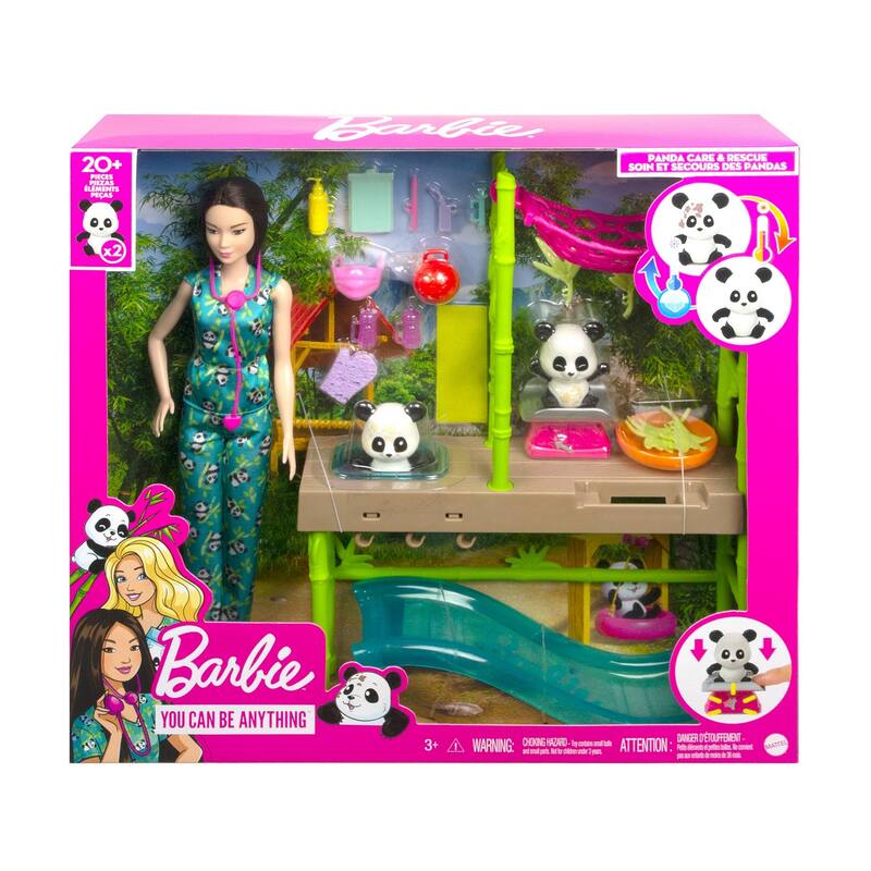 Barbie Panda Care and Rescue Playset - Multi