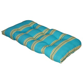 Cabana Stripe Charcoal Outdoor Settee Cushion