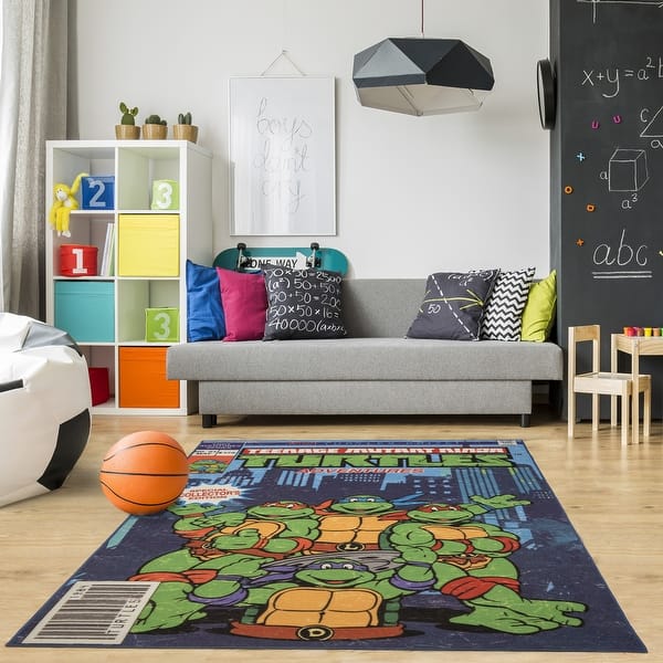 slide 2 of 11, Licensed Paramount Teenage Mutant Ninja Turtles Youth Digital Print Area Rug