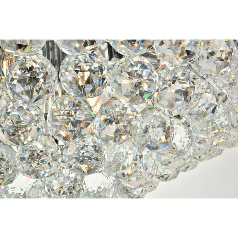 Somette Geneva 10-light 20-inch Flush-Mount Chandelier - 20 Inch
