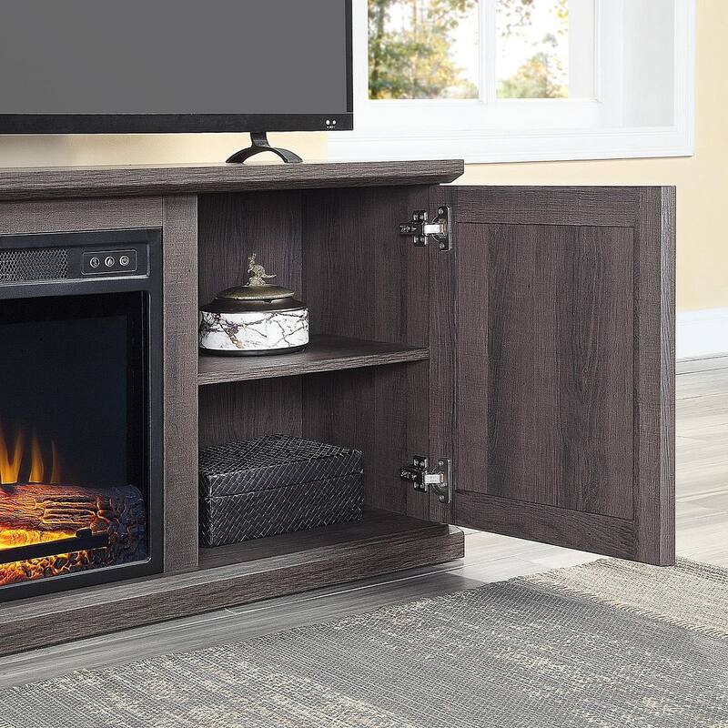 Franklin 60 In. 2 Door Entertainment Furniture Fireplace