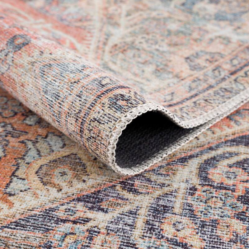 Hauteloom Georgia Machine Washable Persian Oriental Traditional Area Rug