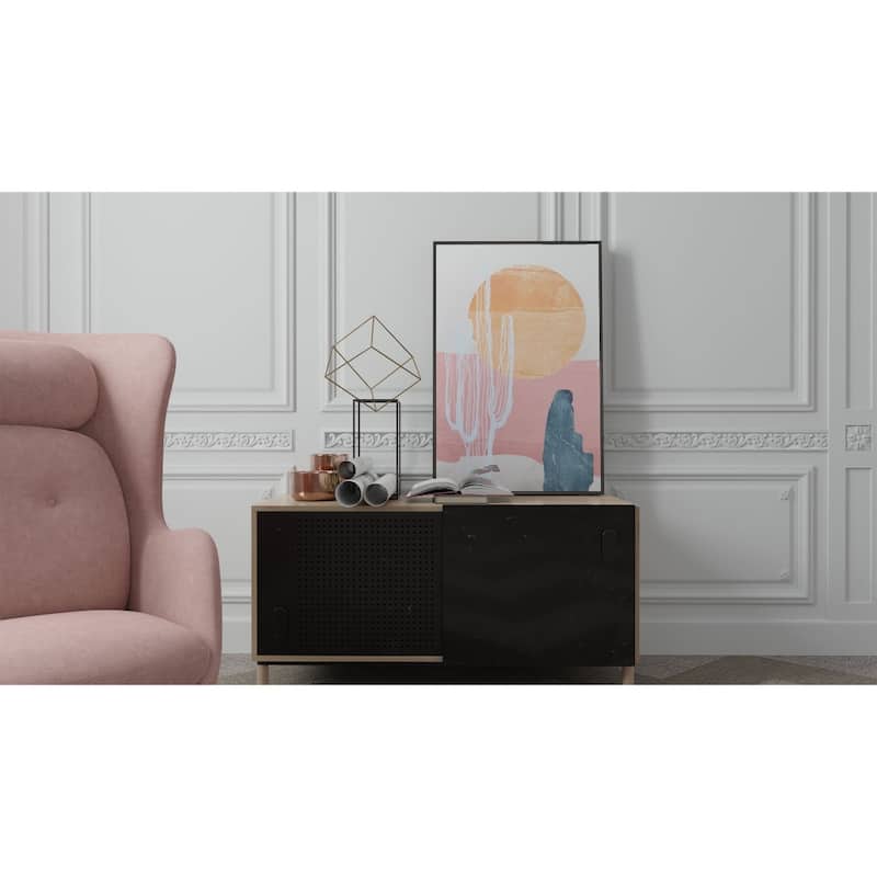 Wild Badlands Hand Painted Giclee Framed Print