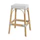 Option Gray/White Dot / Natural Rattan Frame