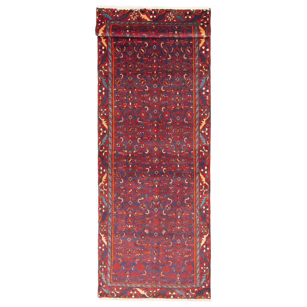 ECARPETGALLERY Hand-knotted Andelz Navy Wool Rug - 3'3 x 9'10