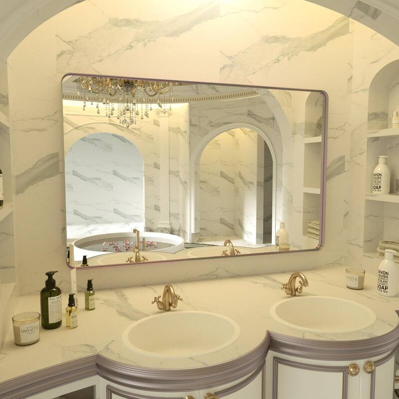 Rectangle Bathroom Mirror for Vanity Wall Mounted Vertical Horizontal Makeup Mirror