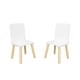 preview thumbnail 8 of 7, Kids Table and 2 Chairs Set, 3 Pieces Toddler Table and Chair Set, Wooden Activity Play Table Set (White)