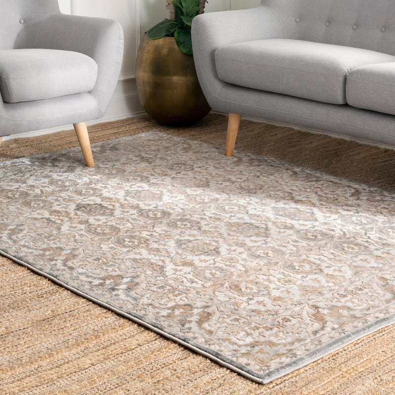 Nuloom Vintage Delilah Area Rug - 4' 3" x 6' - Beige - Rectangle