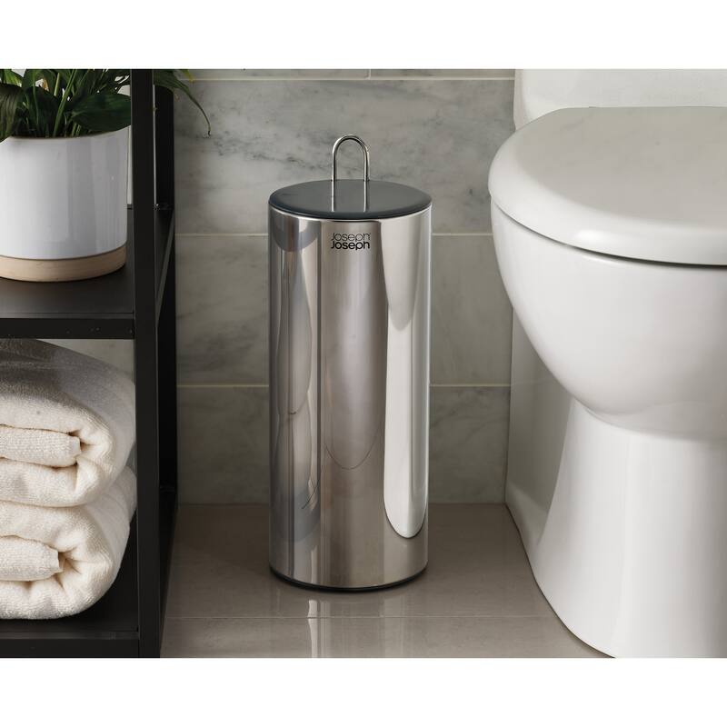 Joseph Joseph EasyStore Luxe Concealed Toilet Paper Holder - Stainless Steel