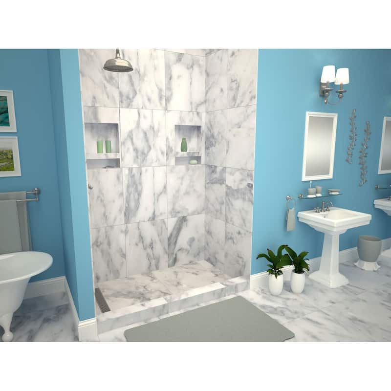 Tile Redi RT3754LPVC Redi Trench 54" x 37" Rectangular Shower Base