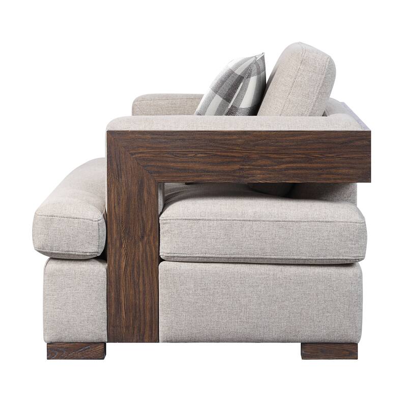Harding Walnut Track Armrest Loveseat