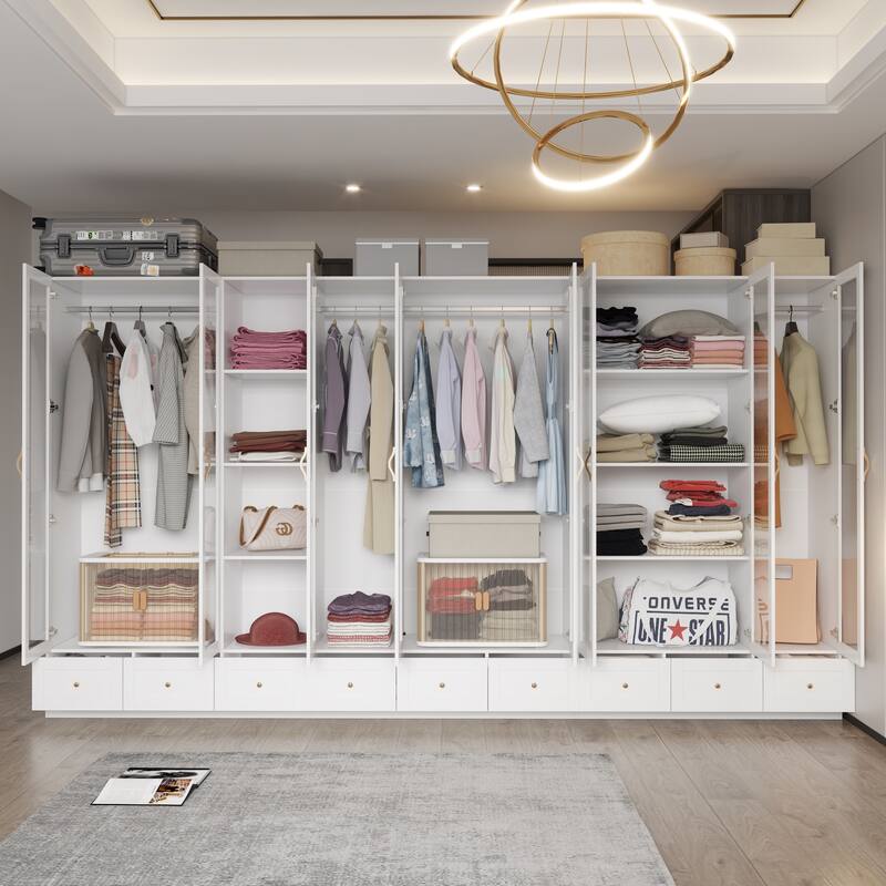 Storage Armoires Modular Wardrobe Collection Combo Cloest Cabinet