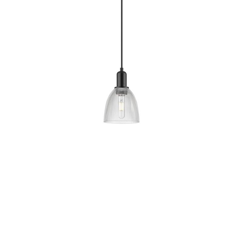 Innovations Lighting 716-1P-10-6 Castile Pendant Castile 6" Wide Mini - Matte Black / Clear