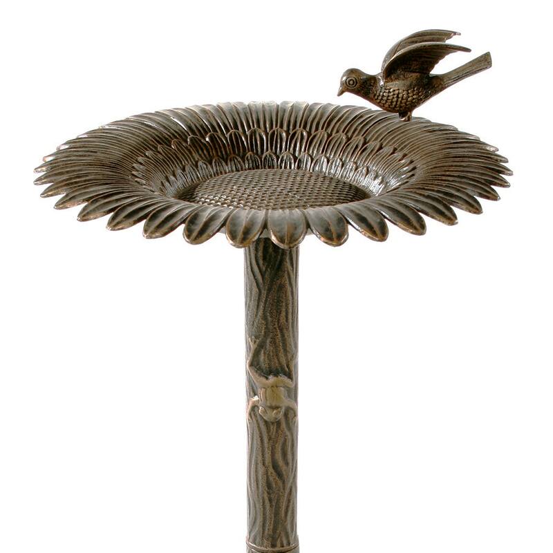 Premium Sunflower Bird Bath